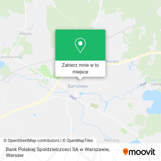 Mapa Bank Polskiej Spoldzielczosci SA w Warszawie