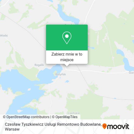 Mapa Czesław Tyszkiewicz Usługi Remontowo Budowlane