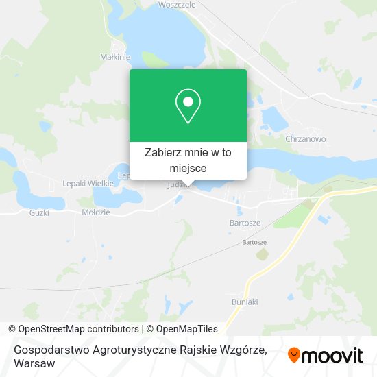 Mapa Gospodarstwo Agroturystyczne Rajskie Wzgórze