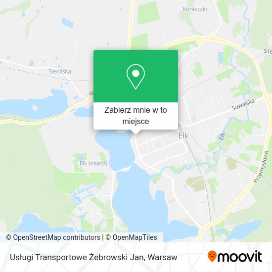 Mapa Usługi Transportowe Żebrowski Jan