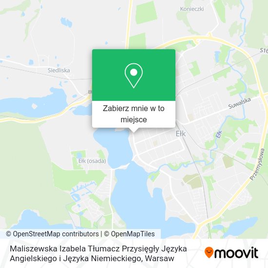 Mapa Maliszewska Izabela Tłumacz Przysięgły Języka Angielskiego i Języka Niemieckiego