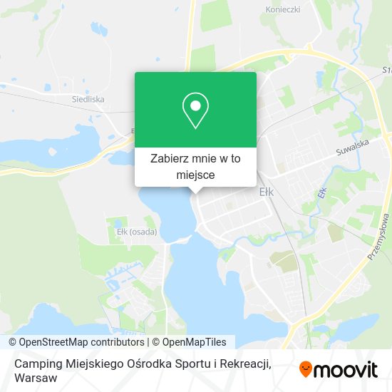 Mapa Camping Miejskiego Ośrodka Sportu i Rekreacji