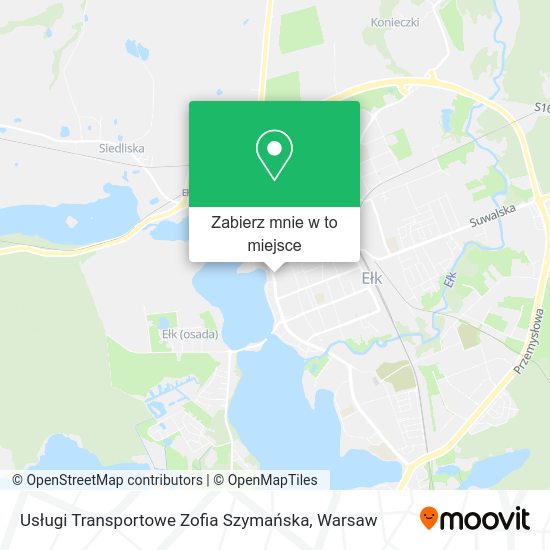 Mapa Usługi Transportowe Zofia Szymańska