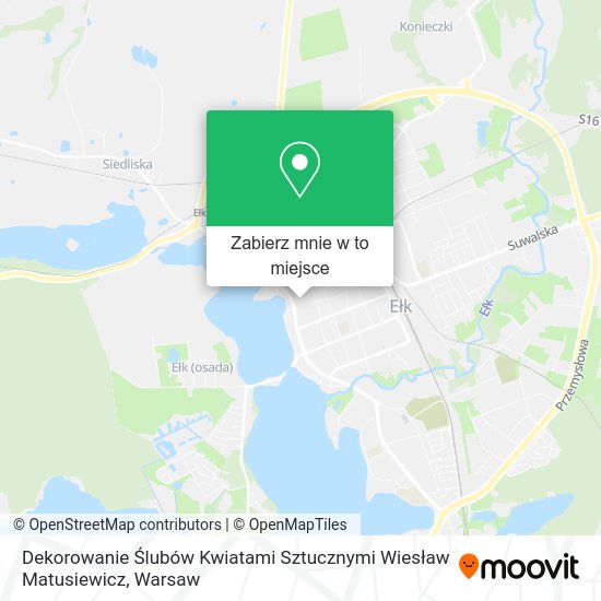 Mapa Dekorowanie Ślubów Kwiatami Sztucznymi Wiesław Matusiewicz