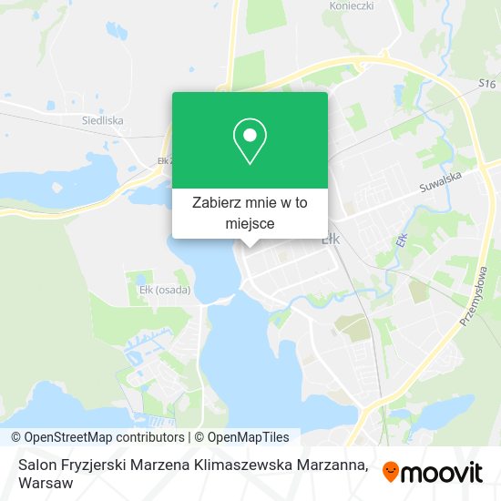 Mapa Salon Fryzjerski Marzena Klimaszewska Marzanna