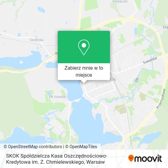 Mapa SKOK Spółdzielcza Kasa Oszczędnościowo-Kredytowa im. Z. Chmielewskiego