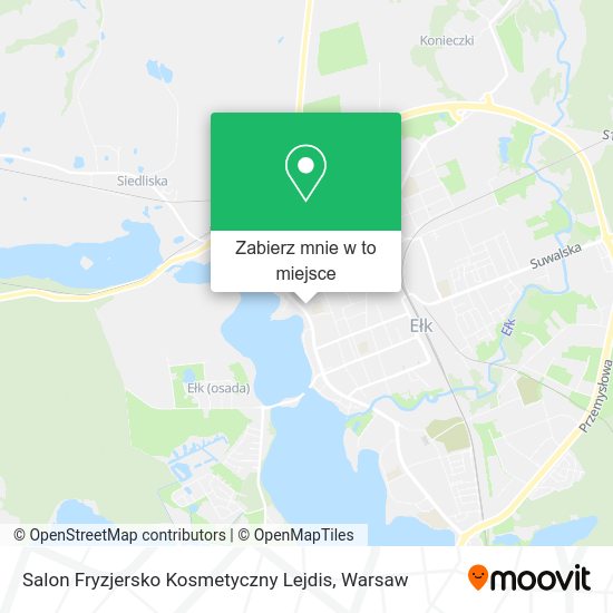 Mapa Salon Fryzjersko Kosmetyczny Lejdis