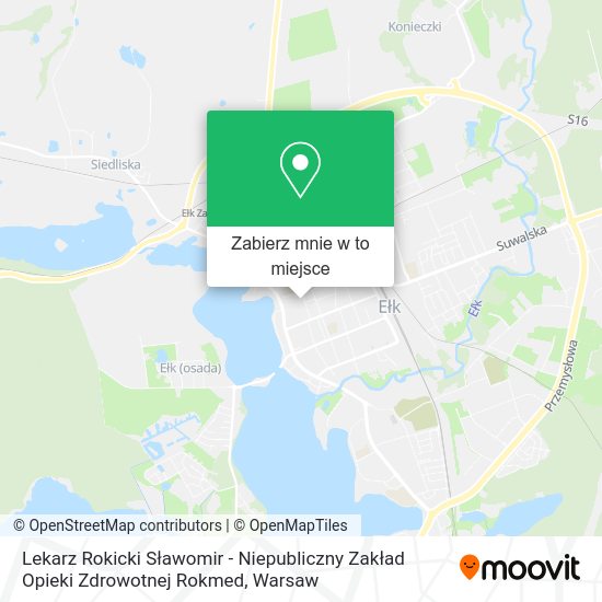 Mapa Lekarz Rokicki Sławomir - Niepubliczny Zakład Opieki Zdrowotnej Rokmed