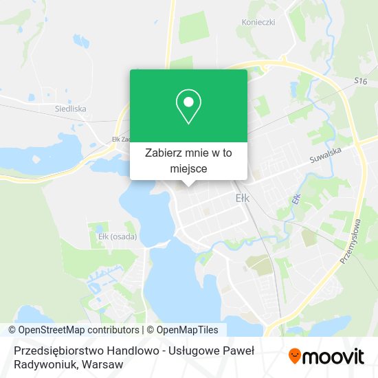 Mapa Przedsiębiorstwo Handlowo - Usługowe Paweł Radywoniuk