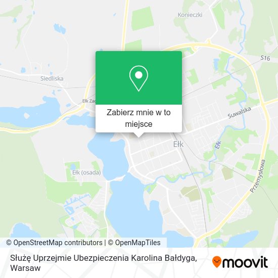 Mapa Służę Uprzejmie Ubezpieczenia Karolina Bałdyga