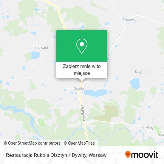 Mapa Restauracja Rukola Olsztyn / Dywity