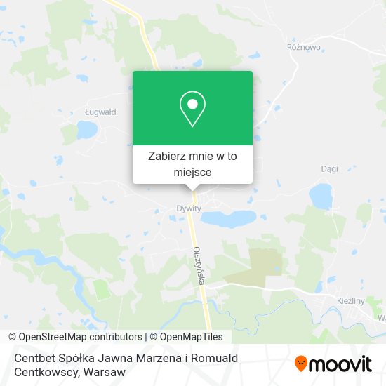 Mapa Centbet Spółka Jawna Marzena i Romuald Centkowscy