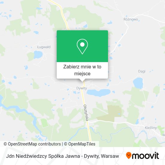 Mapa Jdn Niedźwiedzcy Spółka Jawna - Dywity