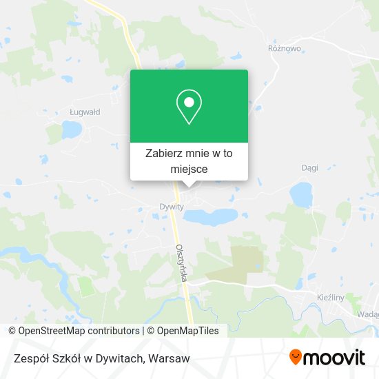 Mapa Zespół Szkół w Dywitach