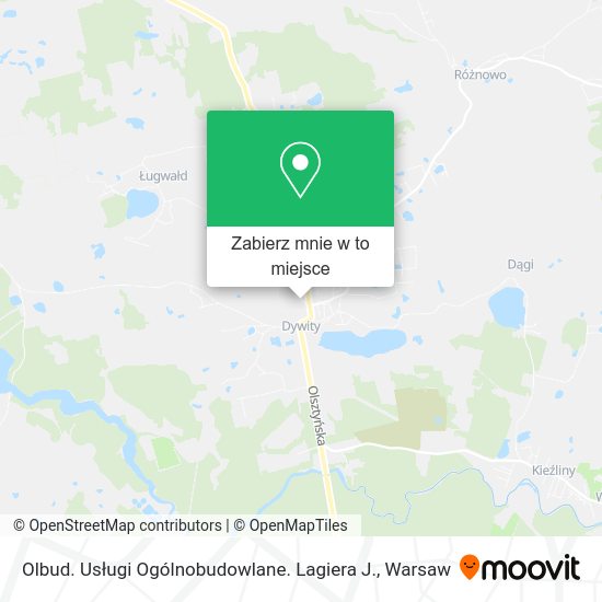 Mapa Olbud. Usługi Ogólnobudowlane. Lagiera J.