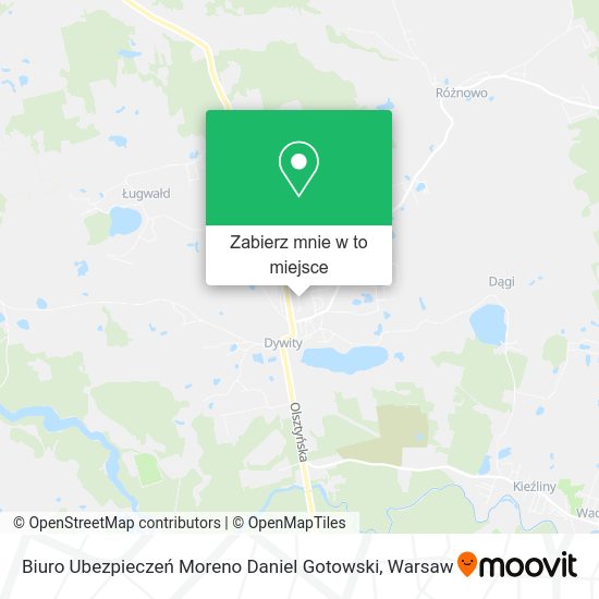 Mapa Biuro Ubezpieczeń Moreno Daniel Gotowski