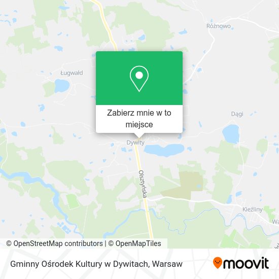 Mapa Gminny Ośrodek Kultury w Dywitach