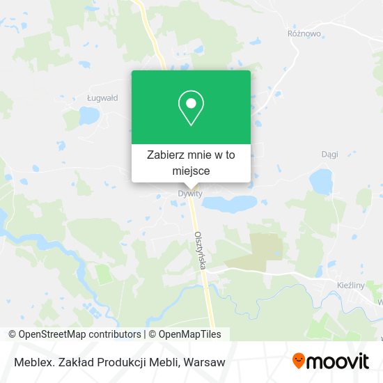 Mapa Meblex. Zakład Produkcji Mebli