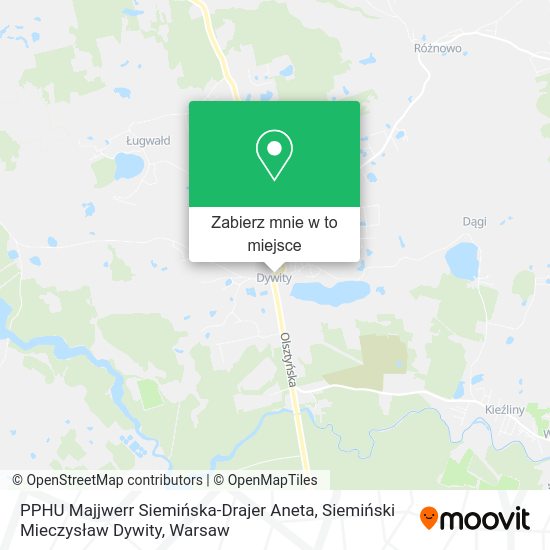 Mapa PPHU Majjwerr Siemińska-Drajer Aneta, Siemiński Mieczysław Dywity