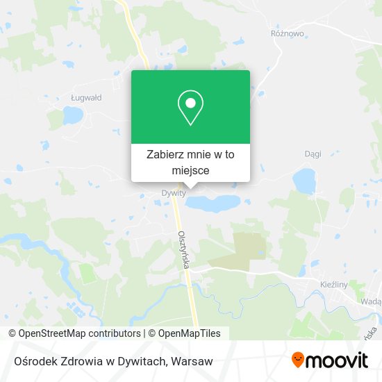 Mapa Ośrodek Zdrowia w Dywitach