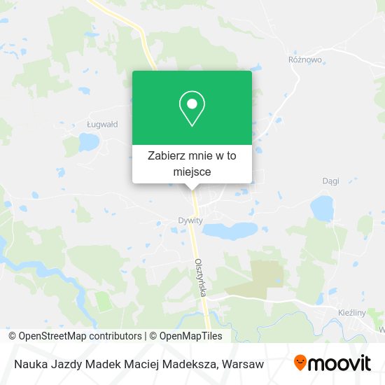 Mapa Nauka Jazdy Madek Maciej Madeksza