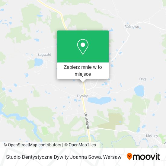 Mapa Studio Dentystyczne Dywity Joanna Sowa