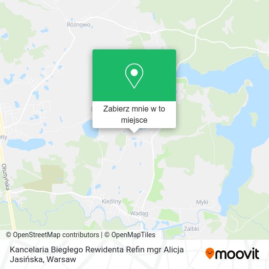 Mapa Kancelaria Biegłego Rewidenta Refin mgr Alicja Jasińska