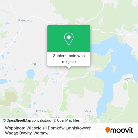 Mapa Wspólnota Właścicieli Domków Letniskowych Wadąg Dywity