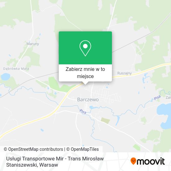 Mapa Usługi Transportowe Mir - Trans Mirosław Staniszewski