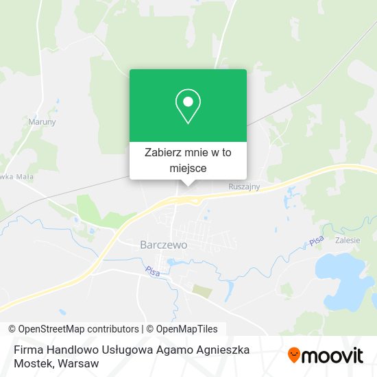 Mapa Firma Handlowo Usługowa Agamo Agnieszka Mostek