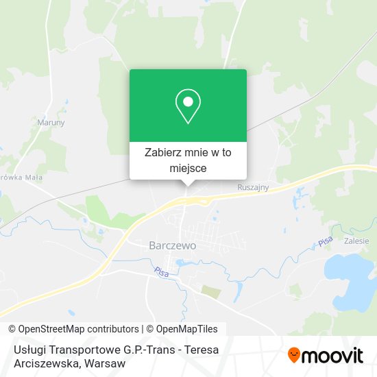 Mapa Usługi Transportowe G.P.-Trans - Teresa Arciszewska