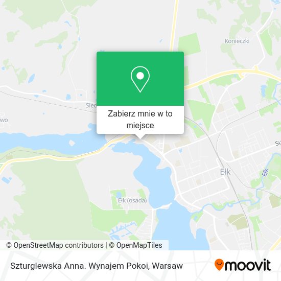 Mapa Szturglewska Anna. Wynajem Pokoi