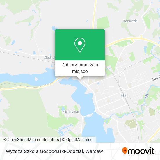 Mapa Wyższa Szkoła Gospodarki-Oddział