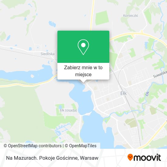 Mapa Na Mazurach. Pokoje Gościnne