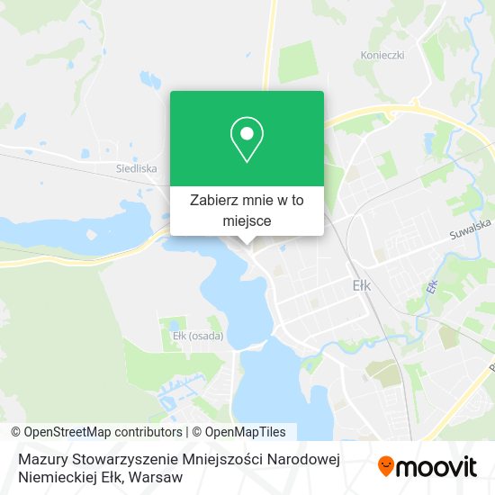 Mapa Mazury Stowarzyszenie Mniejszości Narodowej Niemieckiej Ełk