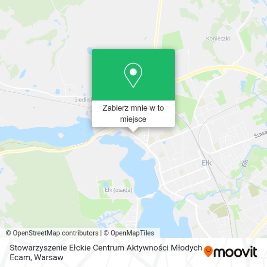 Mapa Stowarzyszenie Ełckie Centrum Aktywności Młodych Ecam