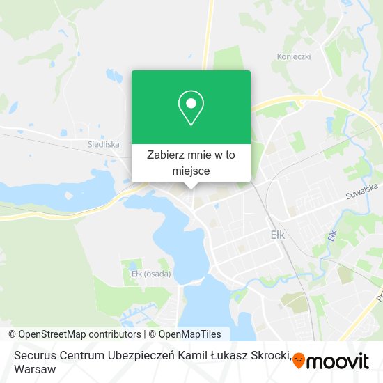 Mapa Securus Centrum Ubezpieczeń Kamil Łukasz Skrocki