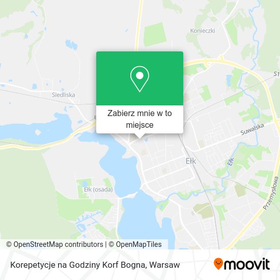 Mapa Korepetycje na Godziny Korf Bogna