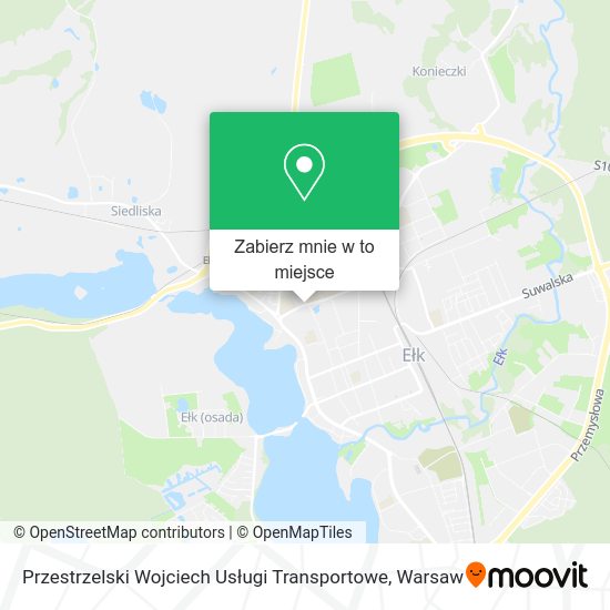 Mapa Przestrzelski Wojciech Usługi Transportowe