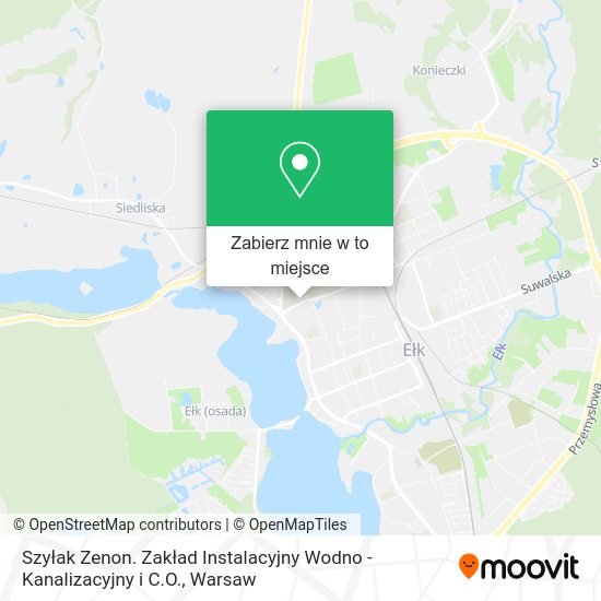 Mapa Szyłak Zenon. Zakład Instalacyjny Wodno - Kanalizacyjny i C.O.