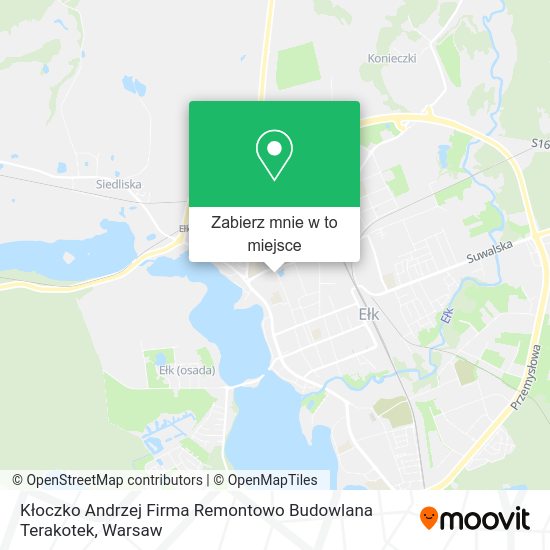 Mapa Kłoczko Andrzej Firma Remontowo Budowlana Terakotek