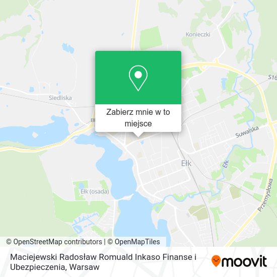 Mapa Maciejewski Radosław Romuald Inkaso Finanse i Ubezpieczenia