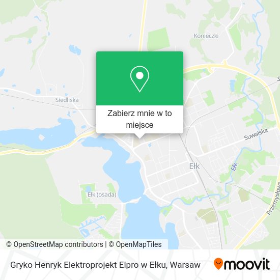 Mapa Gryko Henryk Elektroprojekt Elpro w Ełku