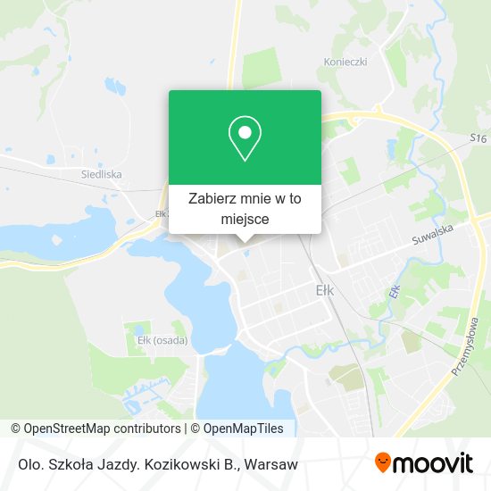 Mapa Olo. Szkoła Jazdy. Kozikowski B.