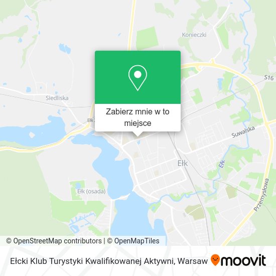 Mapa Ełcki Klub Turystyki Kwalifikowanej Aktywni