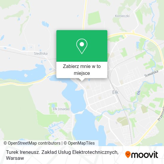 Mapa Turek Ireneusz. Zakład Usług Elektrotechnicznych