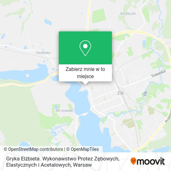 Mapa Gryka Elżbieta. Wykonawstwo Protez Zębowych, Elastycznych i Acetalowych