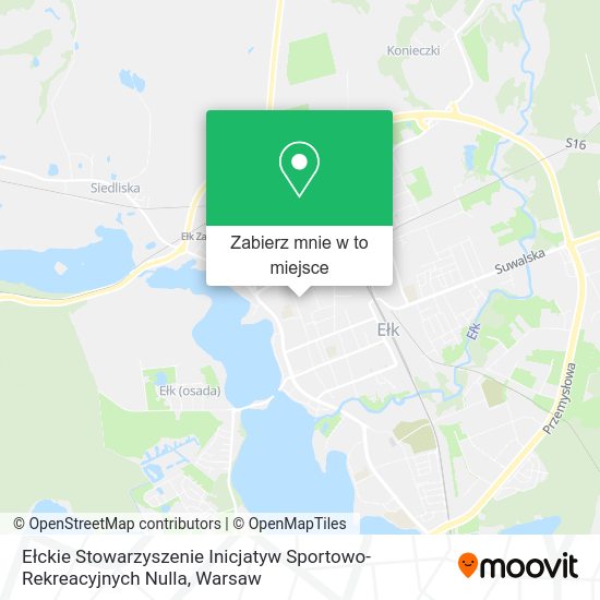 Mapa Ełckie Stowarzyszenie Inicjatyw Sportowo-Rekreacyjnych Nulla