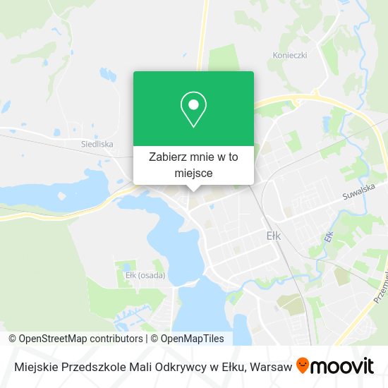 Mapa Miejskie Przedszkole Mali Odkrywcy w Ełku