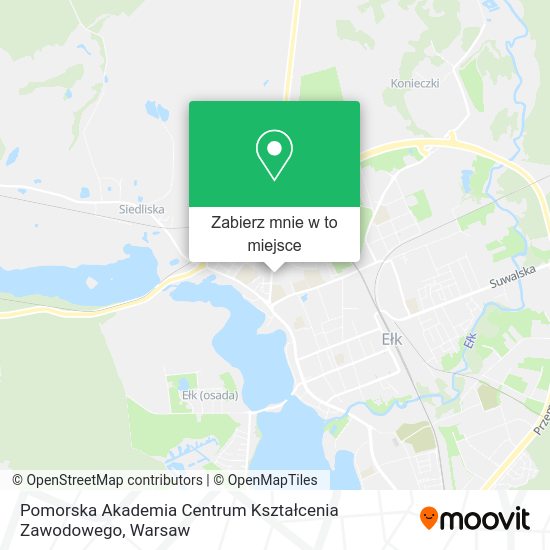 Mapa Pomorska Akademia Centrum Kształcenia Zawodowego